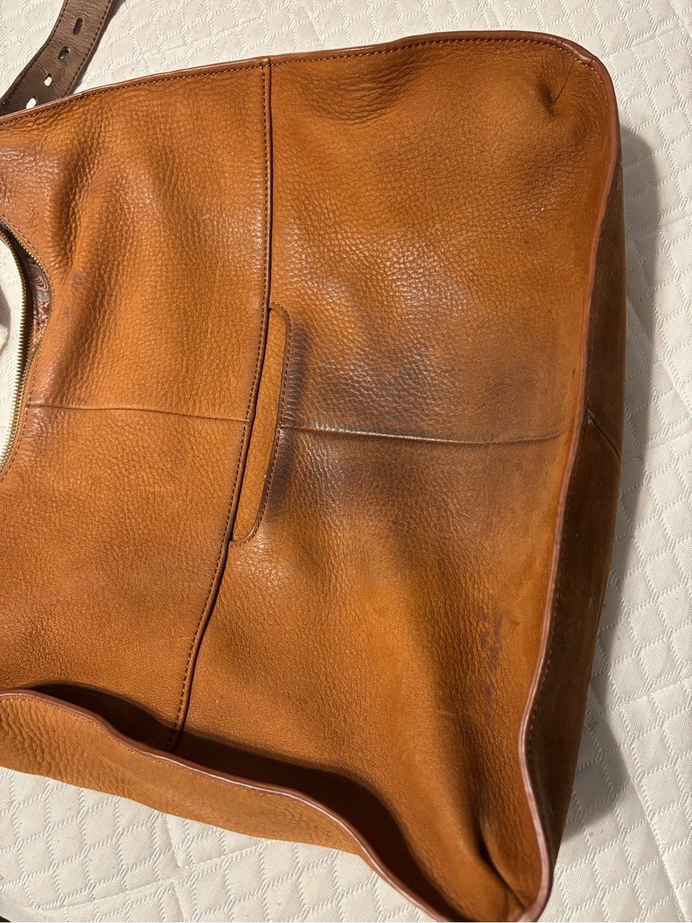 HOBO Chestnut Pebbled Leather Hobo Shoulder Bag - Picture 5 of 5